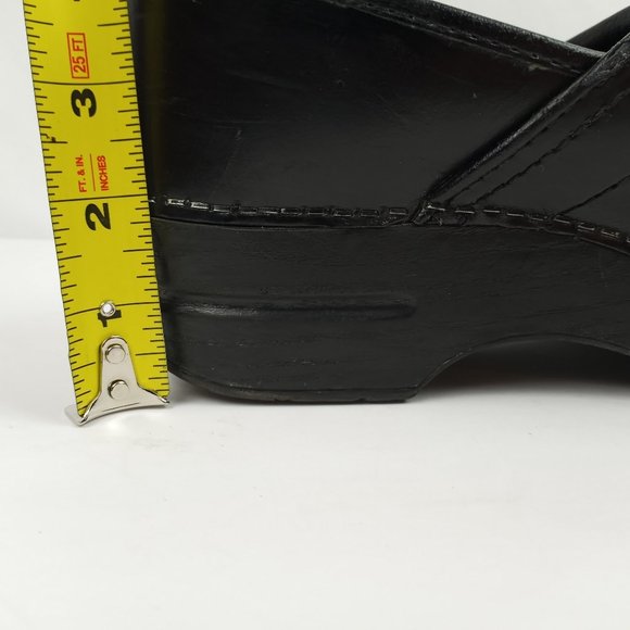 Dansko Black Leather Clogs Size Eur 41 USA 10.5- 11 - Picture 14 of 15